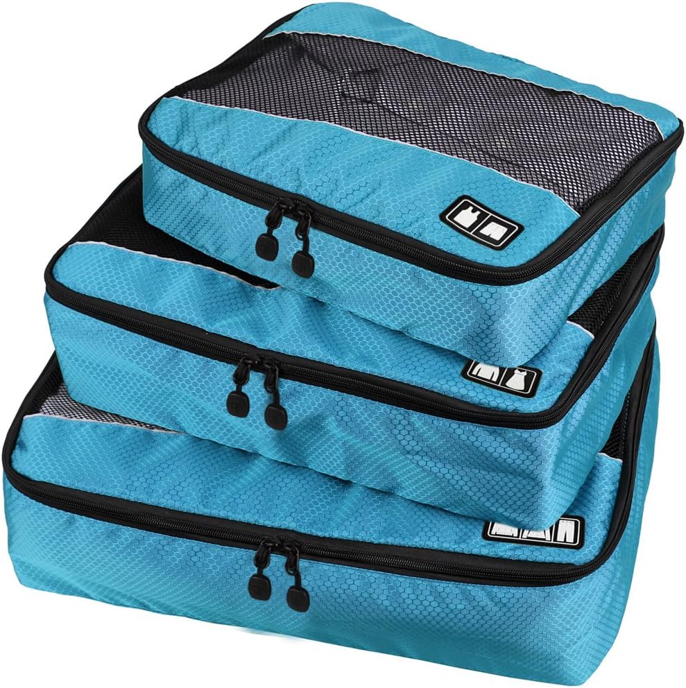 Travel Cubes Packing Cube System Durable 3 Piece Weekender Set 20004qianlan