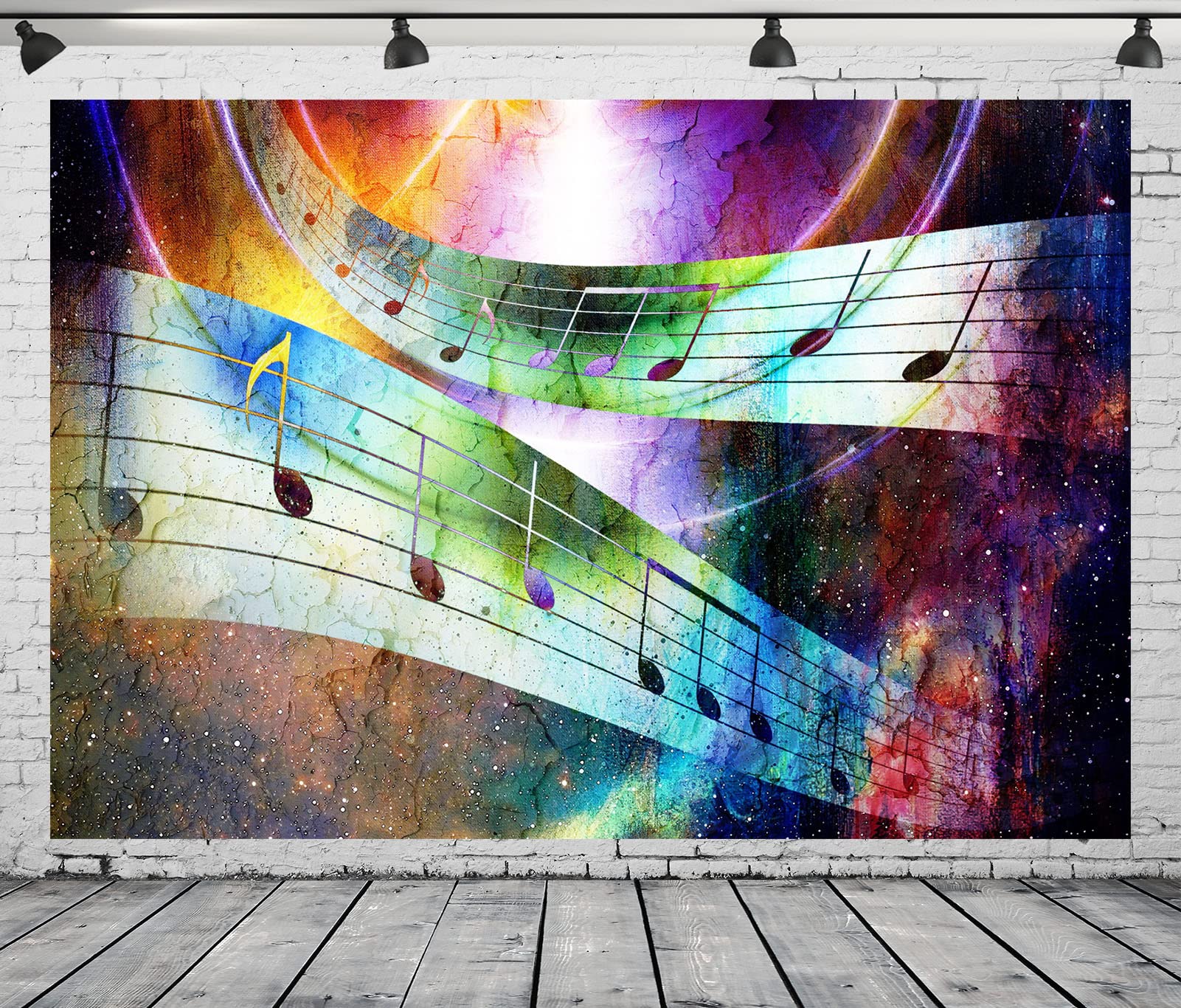 Amazon.com: Loccor Fabric 7x5ft Music Notation Backdrop Abstract