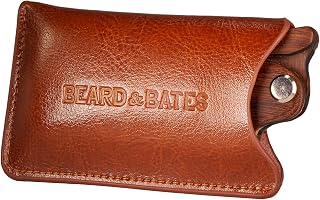 Beard & Bates Genuine Leather Pouch - For The Sandalwood Switchblade | Protective Accessory Case for Wooden Comb (POUCH ONLY!!)