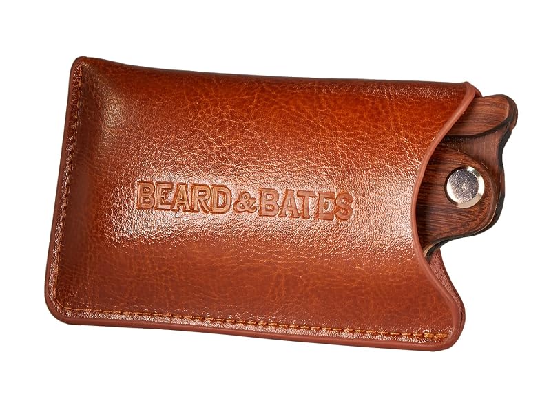 Bainha de couro genuíno Beard & Bates para pente de madeira The Sandalwood Switchblade