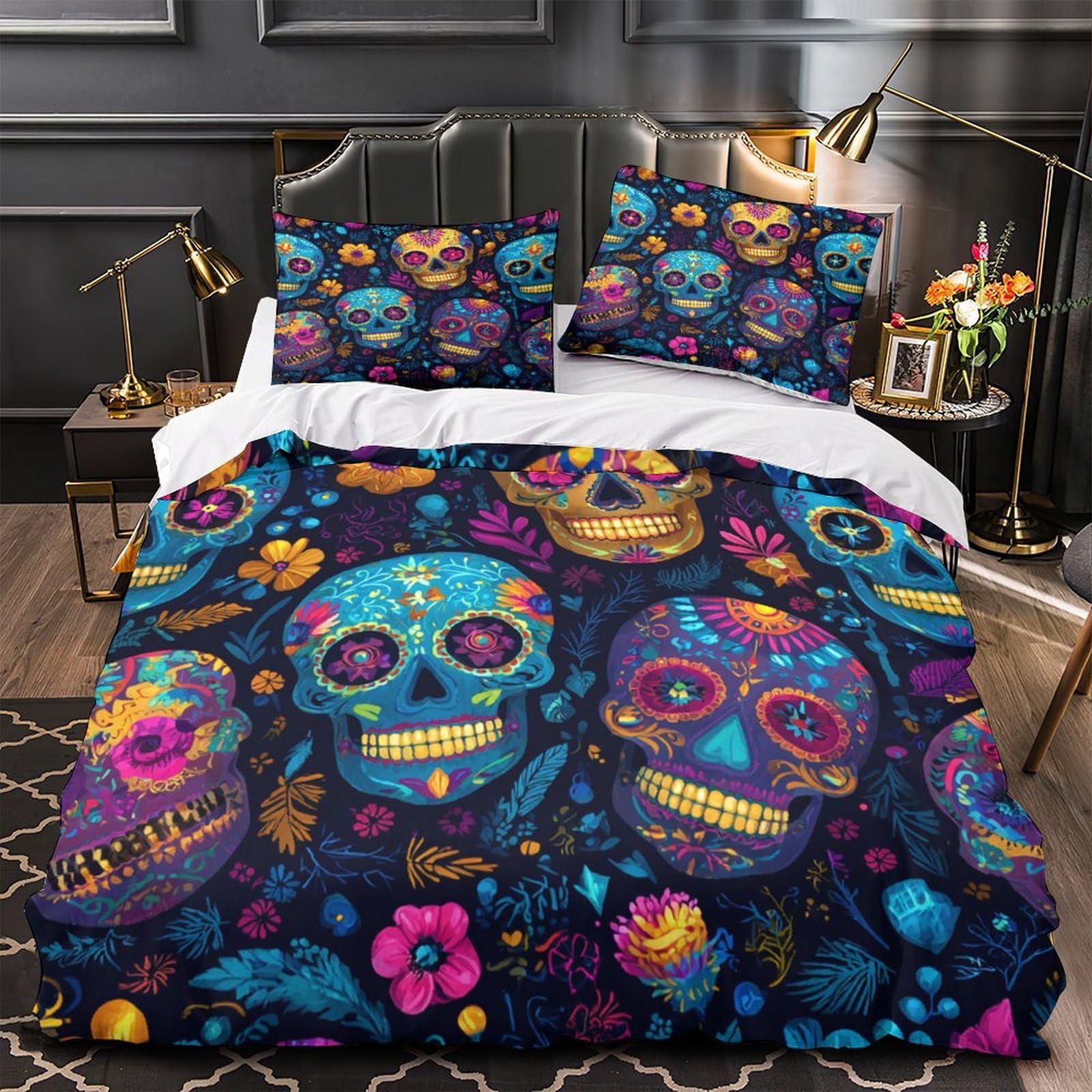 Parure de lit grunge 200x200cm pour une chambre de couple moderne