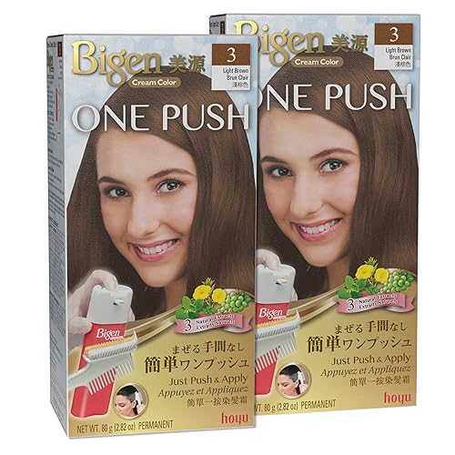 Bigen One Push 3 Marrón Claro - Paquete de 2