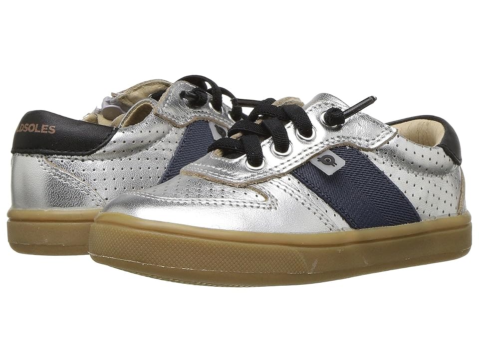 

Old Soles Street Cred (Toddler/Little Kid) (Silver/Navy/Black) Boy's Shoes