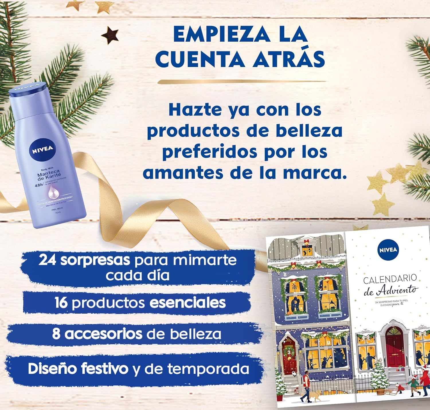 Nivea Kalendarz Adwentowy, Niebieski, 24 Elementy
