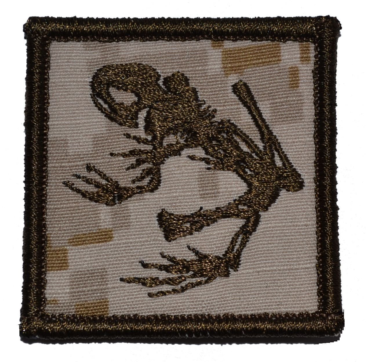 Seal Team Frog Skeleton DEVGRU 2x2 Patch - Desert Digital Marpat