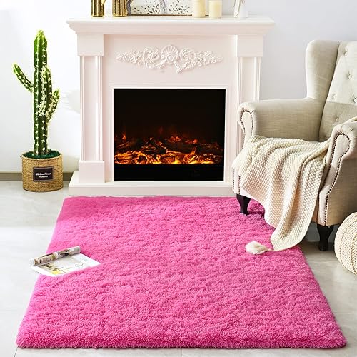 Miniatura 6 de Merelax - Tapete moderno grande afelpado para habitación, sala, habitación de niños y guardería, tapete decorativo suave, cómodo y antideslizante