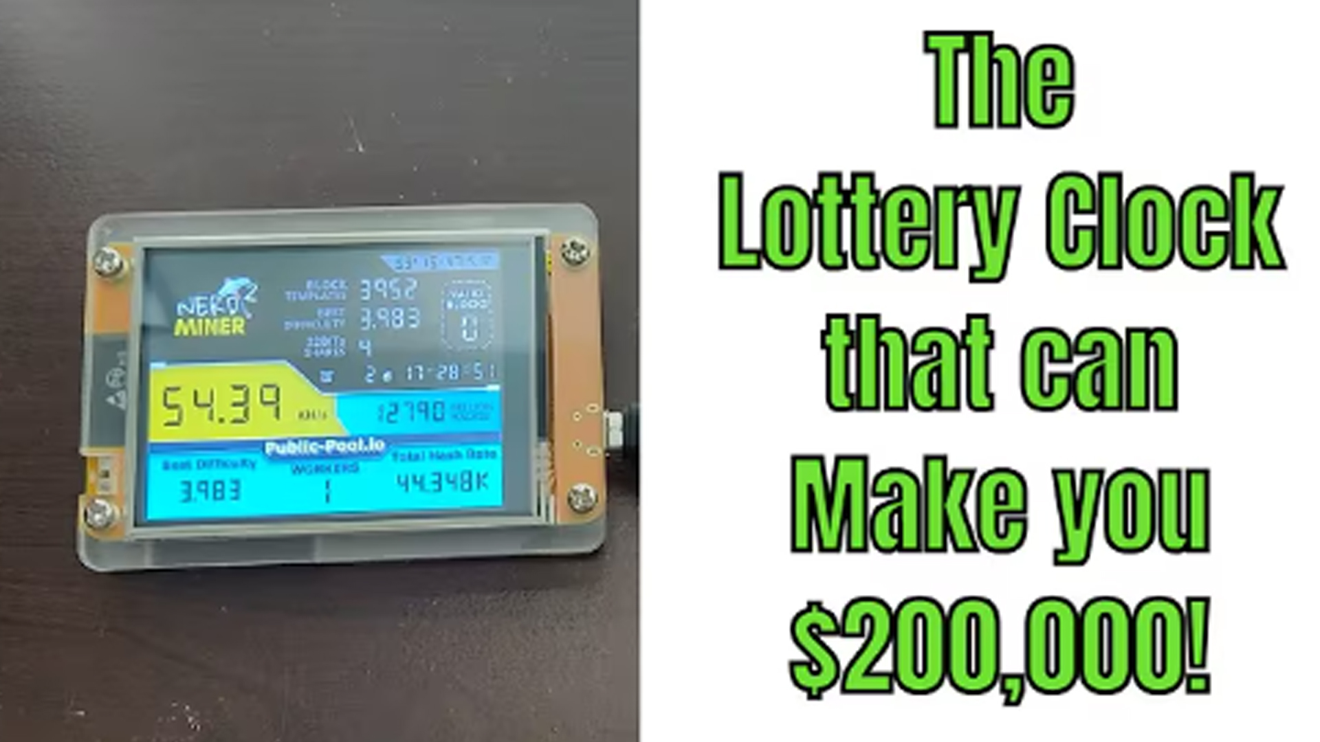 Amazon.com: Bitcoins Miner USB Miner ESP32 Hashrate 349K/S 2.8 Inch Smart  Display Crypto Solo Lottery Miner Solo Mining Machine : Electronics