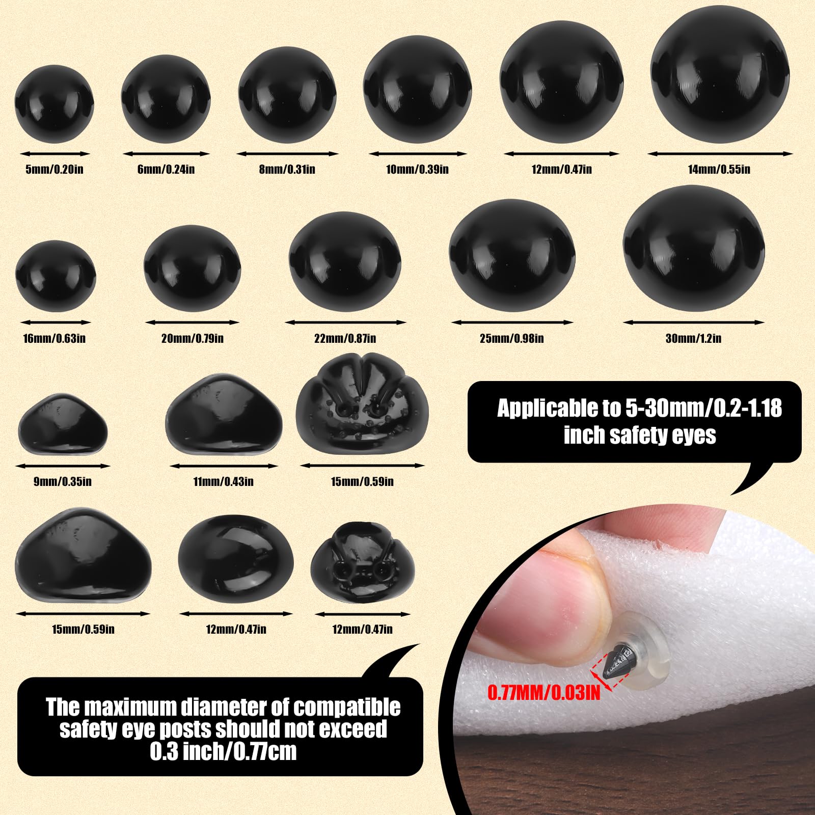 ZOBMIO Kit D'outils Pour Yeux De Sécurité, Pince à Yeux De