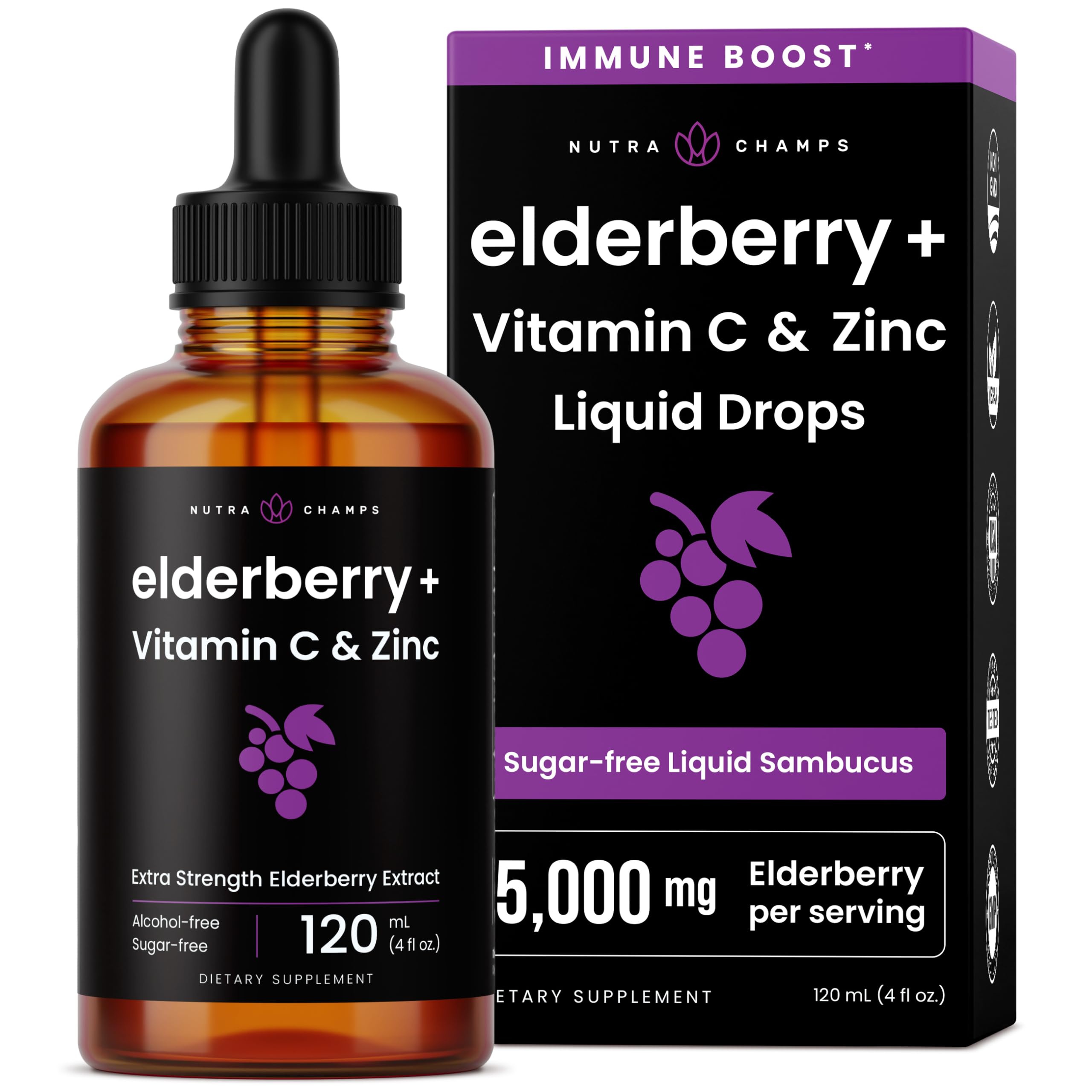 NutraChamps Organic Elderberry Syrup