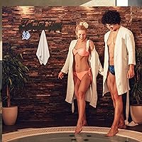 Vista 4 de IBosins Toallero para Bañera de Hidromasaje Baño Soporte de Toallas con 8 Ganchos Colgador de Toallas Montado en la Pared para Batas, Ropa, Toallas