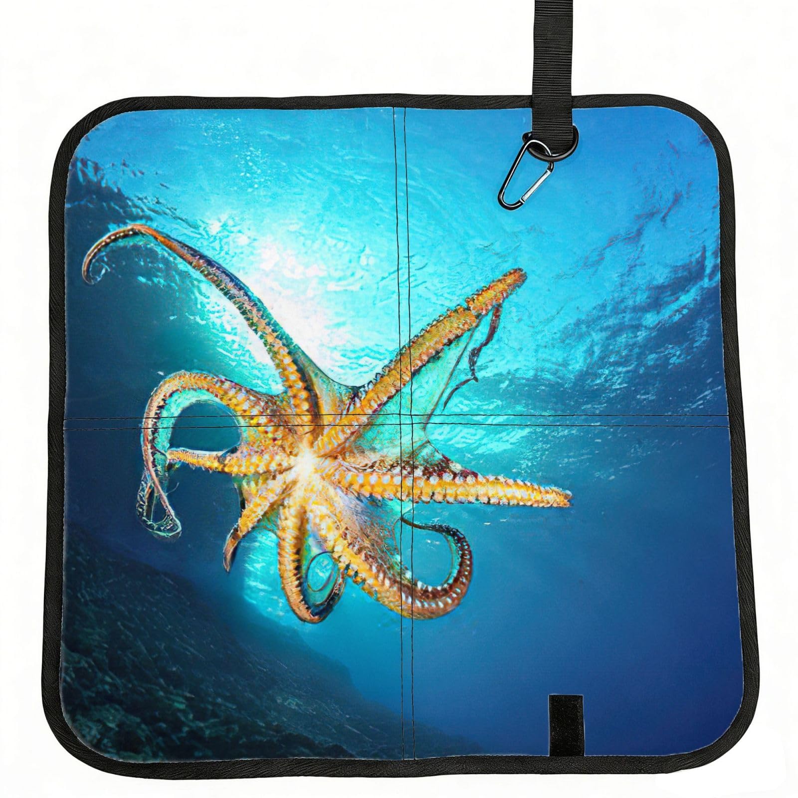 bghdfa Marine Biology Print Outdoor Sitting Mat Waterproof Oxford Cloth Seat Cushion Folding Foam Camping Seat For Picnic