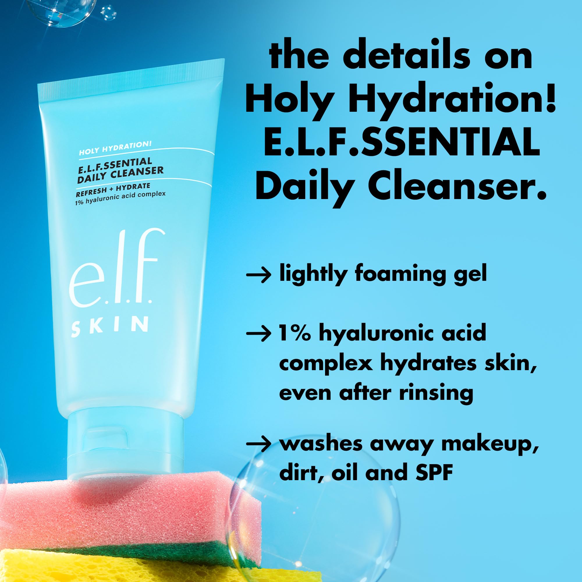 e.l.f. Holy Hydration Cleanser - Gentle Face Wash -2