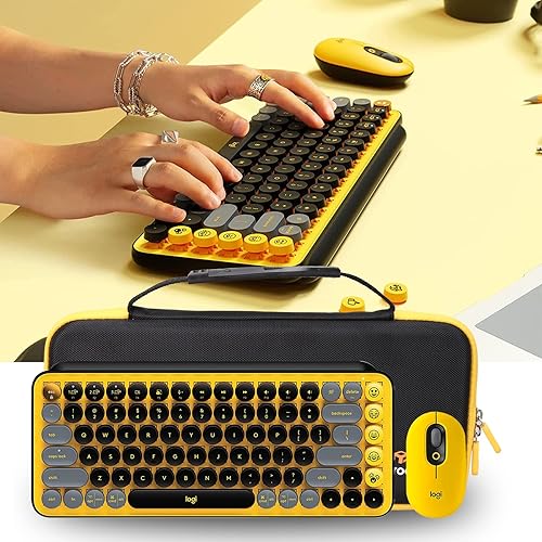 Miniatura 4 de Aproca Funda compatible con teclado inalámbrico mecánico Logitech POP Keys y teclado inalámbrico POP, teclado inalámbrico K2, bolsa de