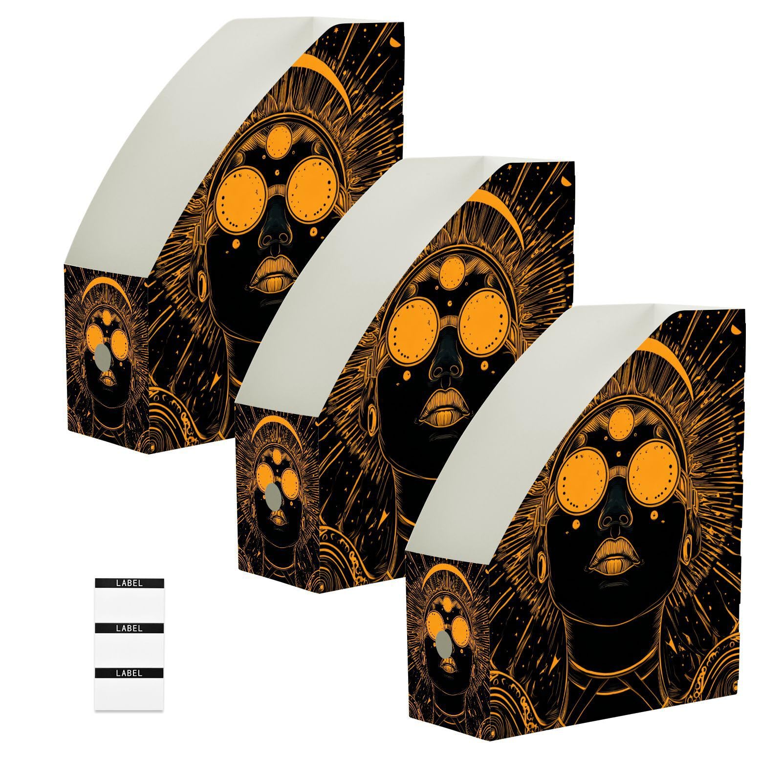 Boîtes de rangement pliables colorées magazines 22,9x30,5