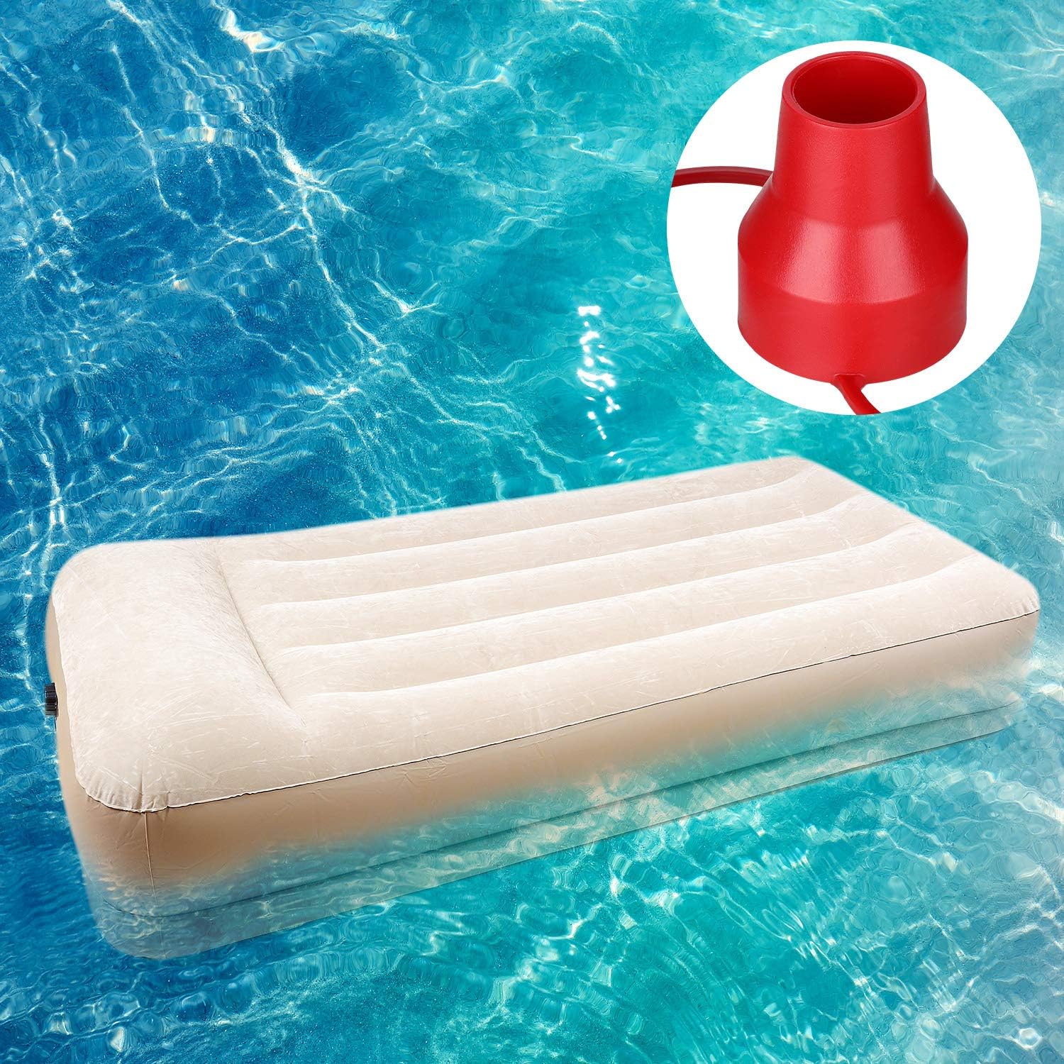 Replacement Nozzles Pump Set 3 Sizes Plastic Nozzle Air Pump Accessory for Partial Air Bed, Partial Air Pump Accessory (1, Red)