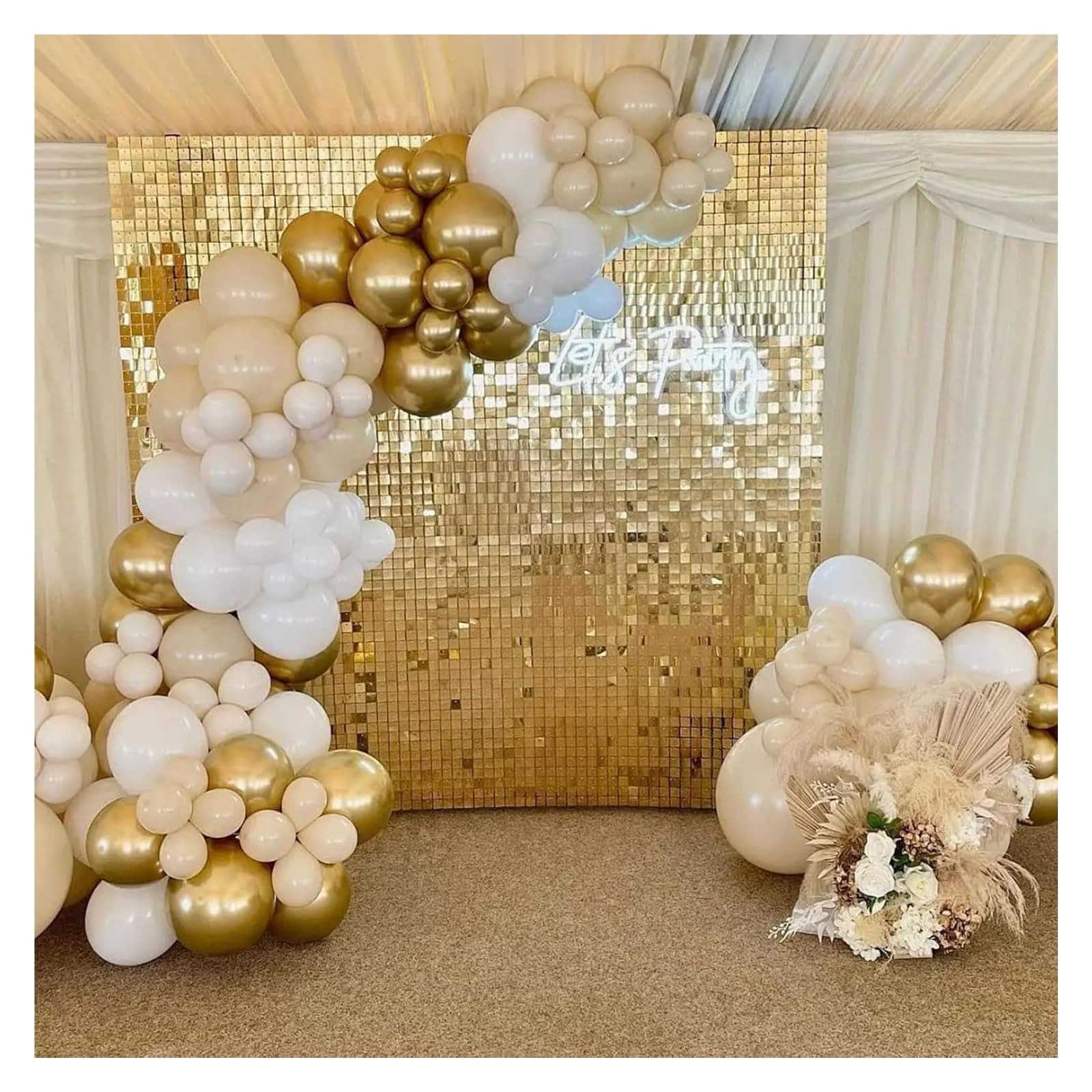 Kit De Arco Globos Dorado Metálico, 97 Uds., Guirnalda Dorados Metálicos for Graduación, Compromiso, Boda, Decoraciones for Fiesta Cumpleaños Para Fiesta