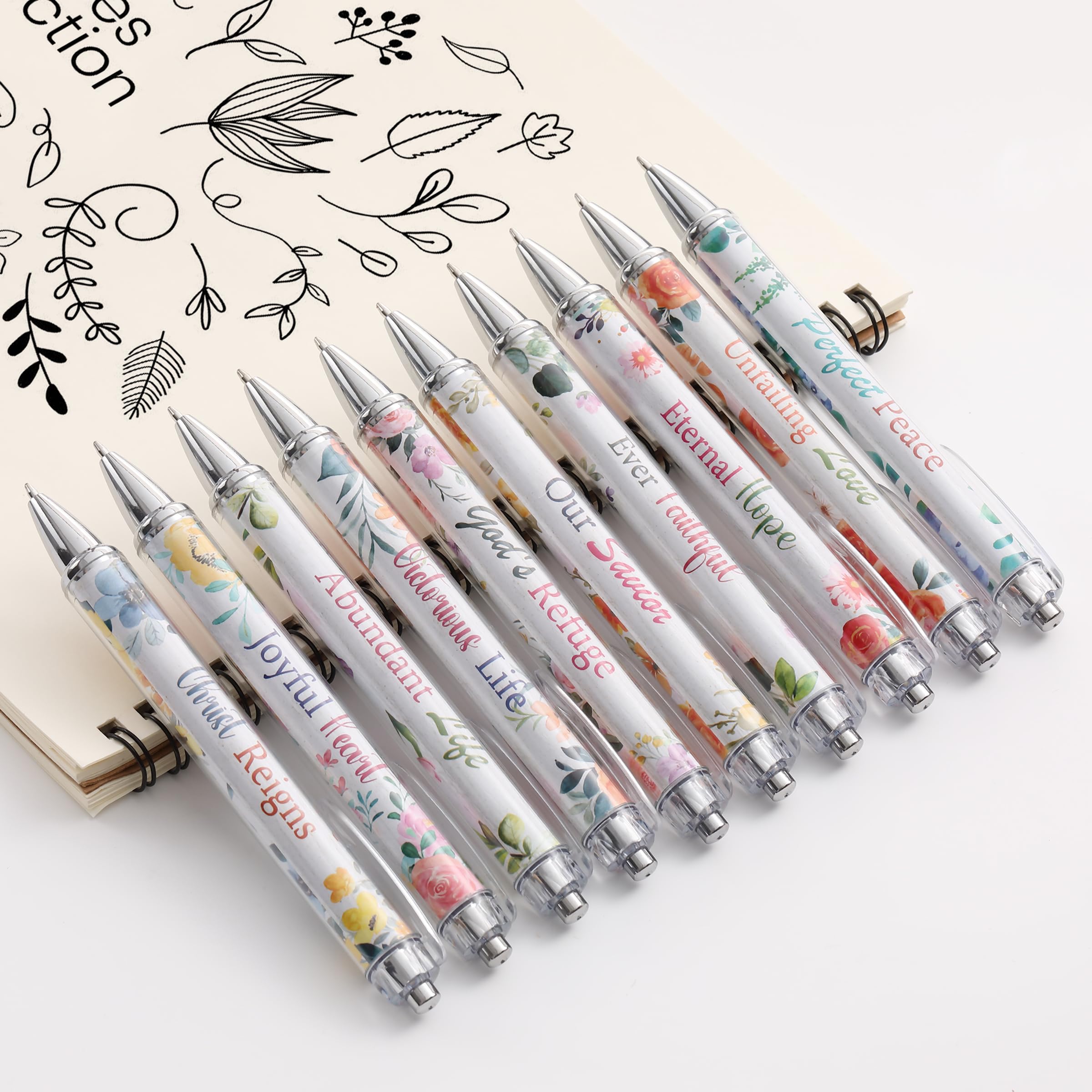 Mr Pen Christian Pen Set 10 Pack Faith Blossoms Black Ink Bible Verse Pens Ballpoint Pens — view 9