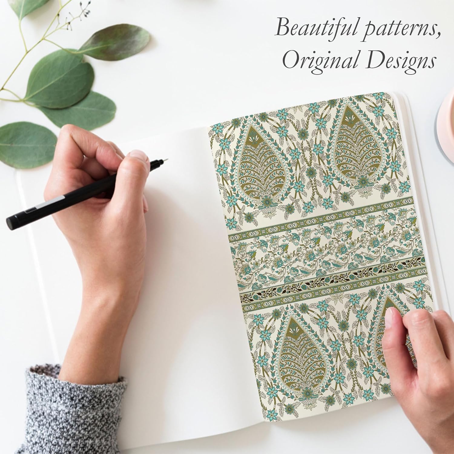 Queen Size Paisley Printed Sheet Set,4 Pieces Boho Style Breathable Soft Microfiber Bedsheets, Anti Pilling Deep Pockets Easy Care Bed Sheets, Green