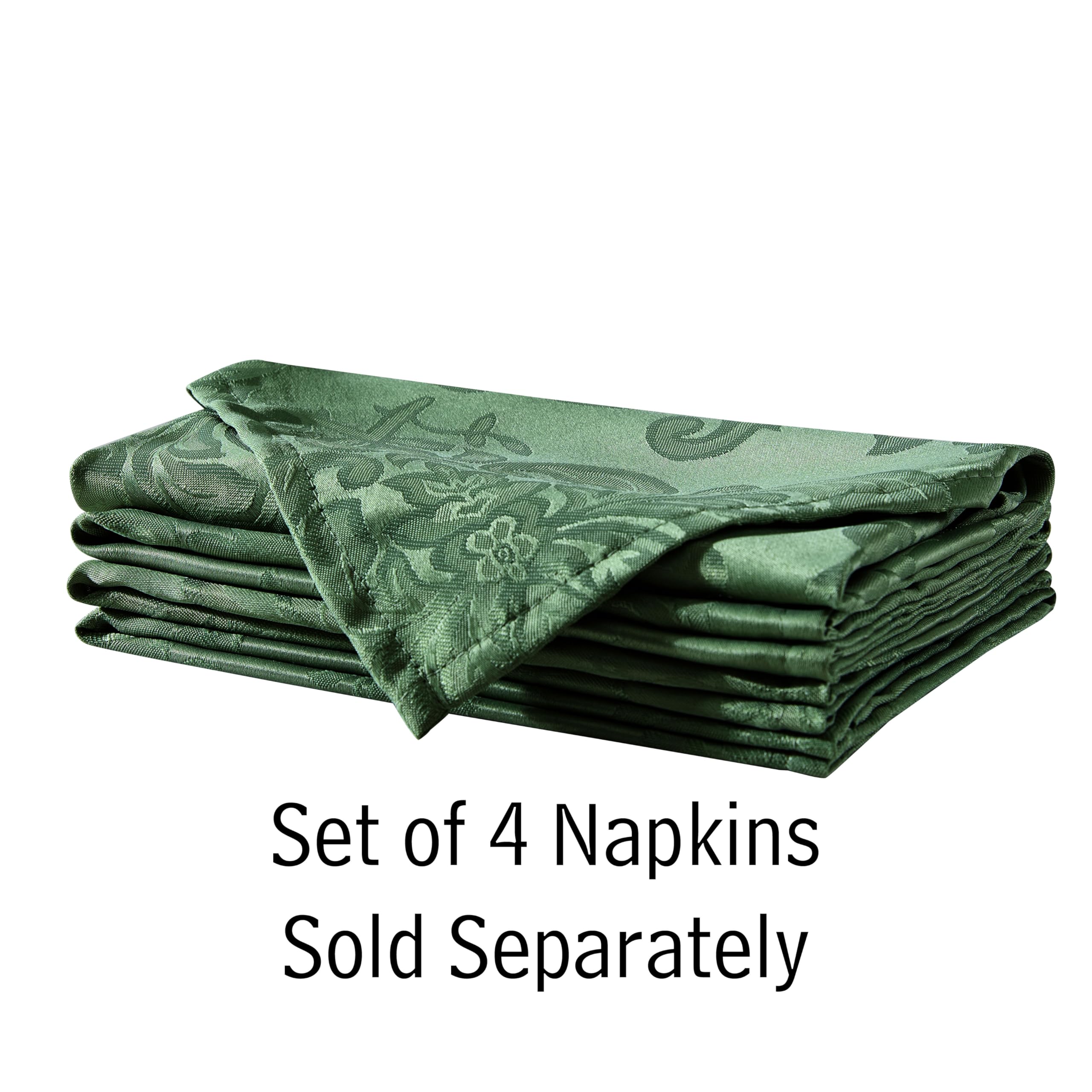 Newbridge Barcelona Damask Fabric Tablecloth, 60 x 102 Inch Rectangle, Hunter Green – No Iron, Soil Resistant Table Cover for Dining, Parties and Holidays