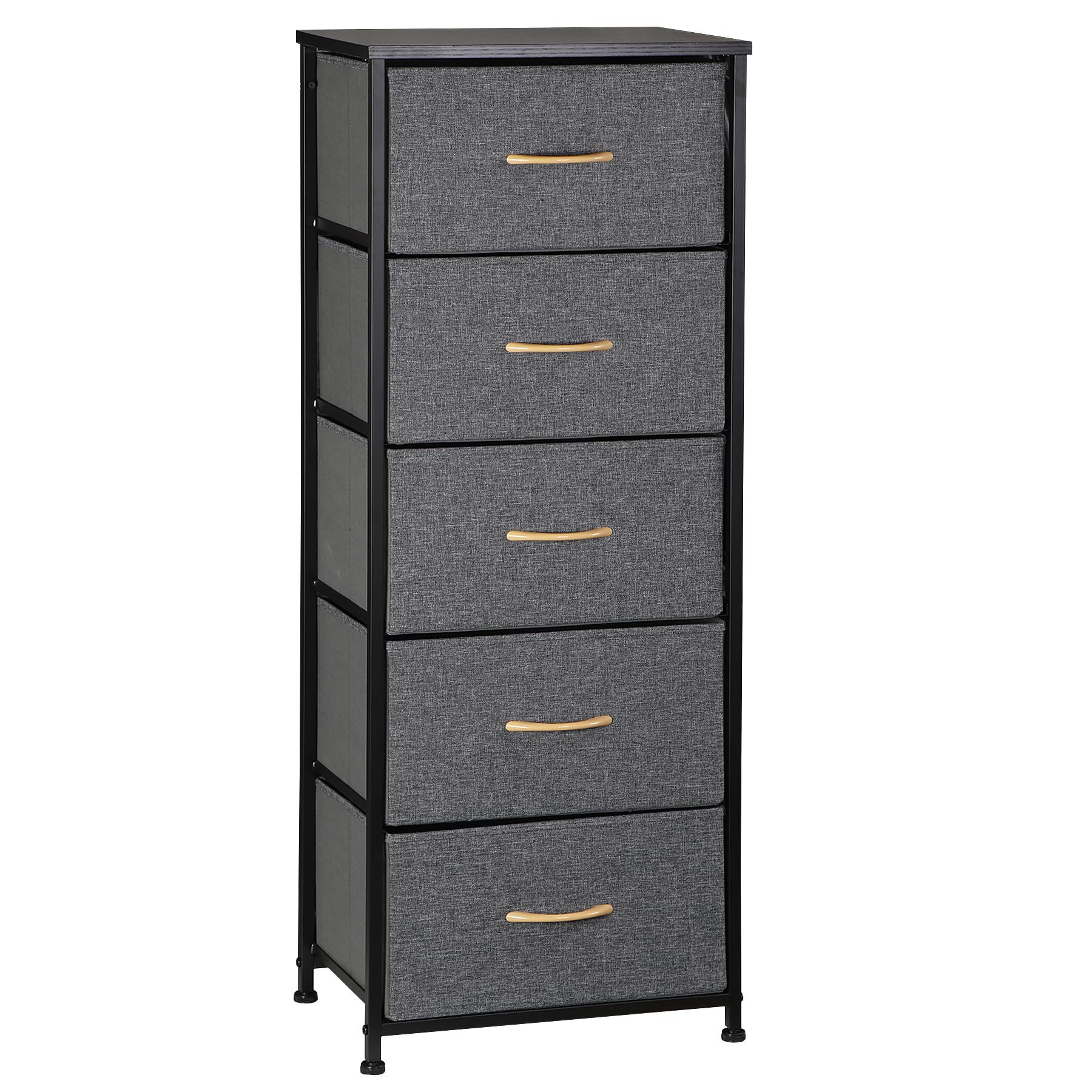 ZenStyle Fabric Dresser with 5 Drawers, Vertical Dresser Storage Tower, Storage Cabinet Organizer Unit for Bedroom, Living Room, Closet, Entryway,