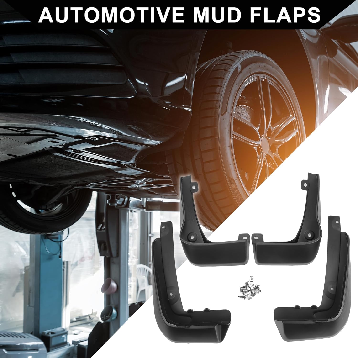 Mud Flap Splash Guard with Mount Accessories for Honda HR-V Sport Utility 2016-2021 / Front & Rear Side Mud Guards/Durable / 1 Set