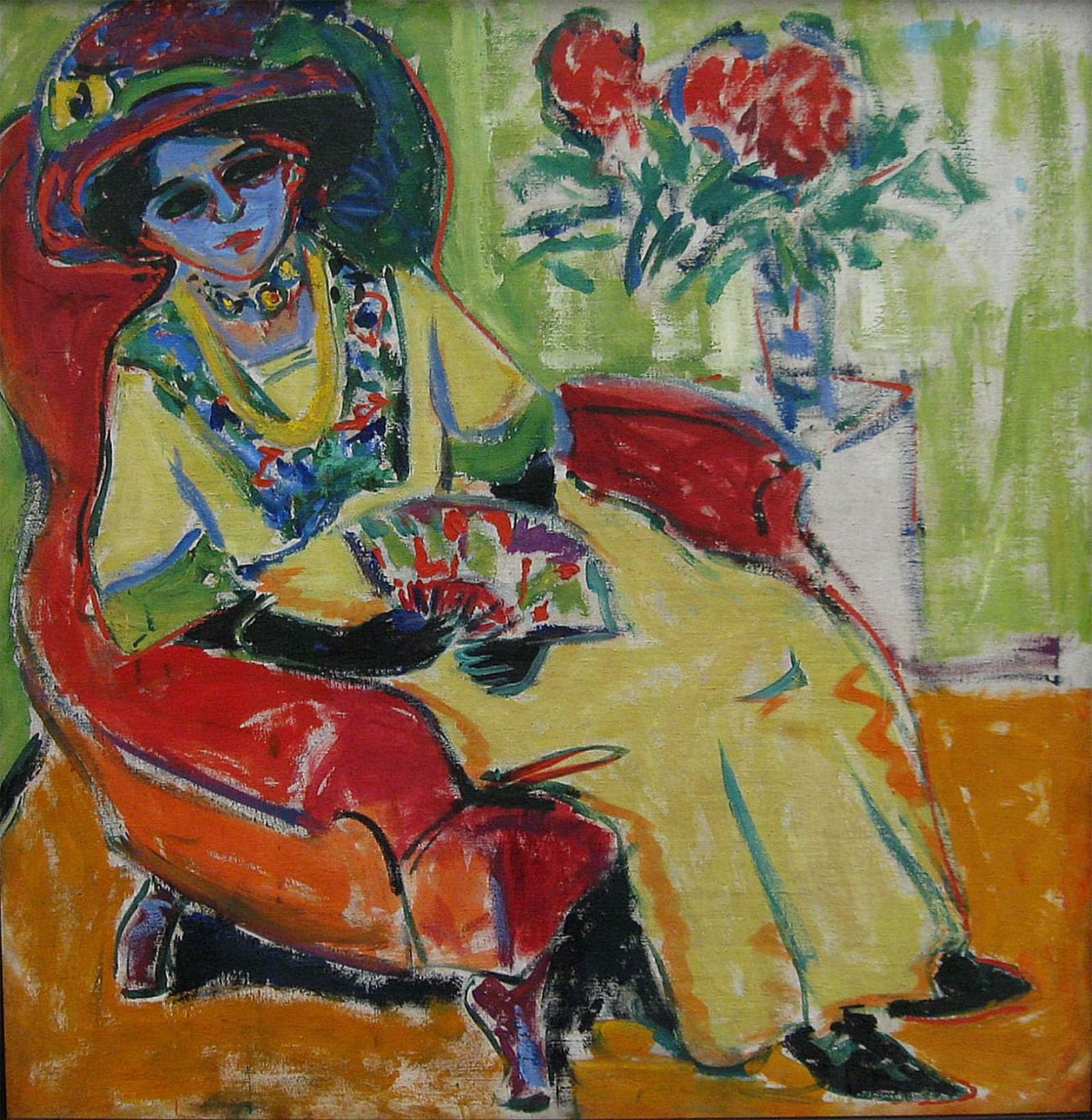 POSTERIIk Vintage Print Pop Art Landscape Artwork Traber Team by Ernst Ludwig Kirchner Art Prints for Office Home Decor 60x90cm