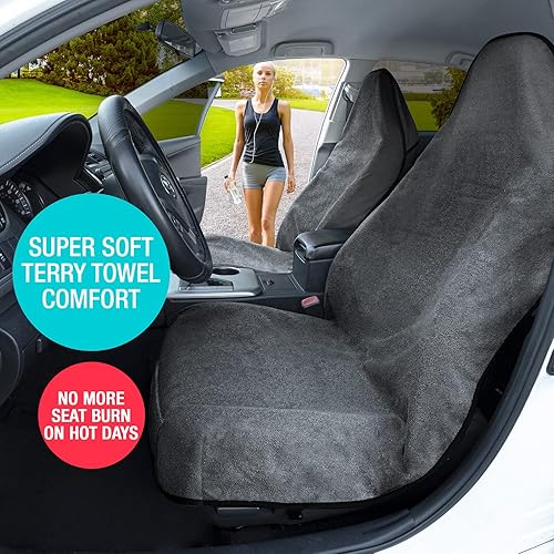Miniatura 4 de Funda de asiento de toalla de sudor de tela de rizo protector de toalla para asiento de automóvil ideal para entrenamiento de gimnasio impermeable