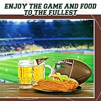 Vista 5 de Dandat 400 piezas de adornos para cupcakes – palillos de dientes de fútbol y cócteles para aperitivos, accesorios de fiesta y deportes de día