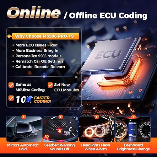 Miniatura 4 de Autel MaxiSYS MS906 PRO-TS Scanner: 2025 MS906Pro-TS Up of MP900TS MS906 PRO MP900BT MS906MAX, Full TPMS & ECU Coding, Bidirectional Scan Tool,