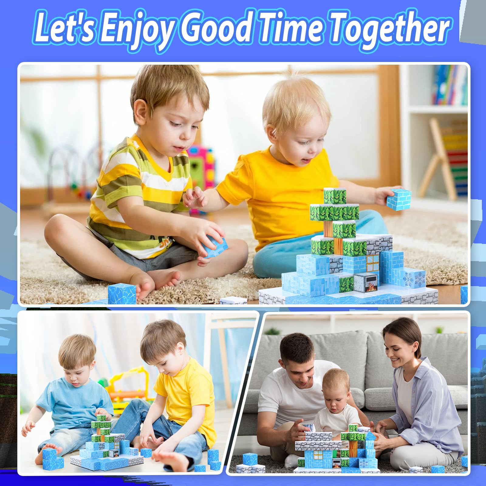 48 Pezzi Blocchi Magnetici Da Costruzione Per Bambini 3+ – Giocattolo STEM In Valigetta Metallo, Compatibili Con Altri Marchi - 6