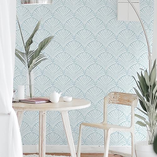 Vista 14 de Ismoon Papel tapiz moderno para despegar y pegar, extraíble, geométrico, bohemio, verde, papel de contacto con hojas, autoadhesivo, para dormitorio