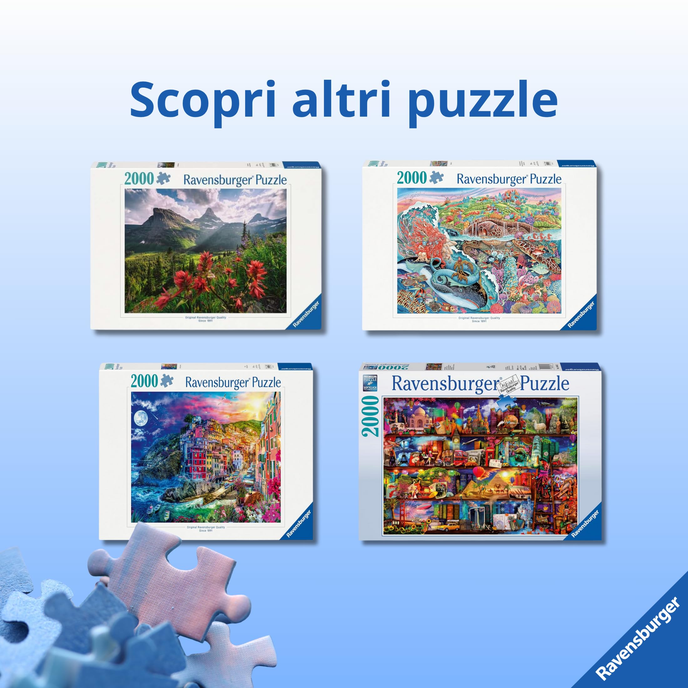 Ravensburger - Puzzle 2000 Pezzi Avenida De Las Novelas | Puzzle 2000 Pezzi | Rompicapo Adulti E Bambini Dai 14 Anni In Su | Regalo Per Bambini E Adulti | Misure 98x75cm | Tecnologia Soft-click
