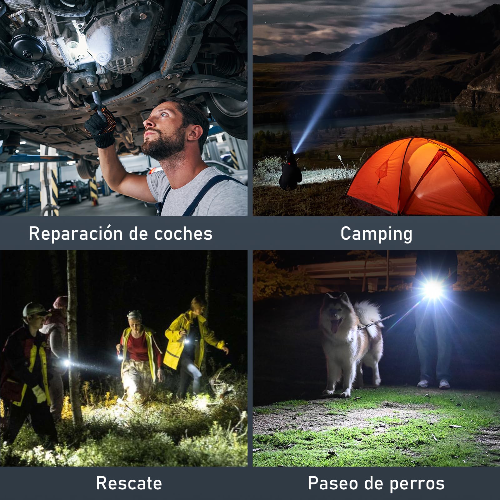 Sofirn SC28 Linterna LED Recargable,Táctica Linternas LED alta Potencia con Estroboscópico Instantáneo,USB-C, Impermeable IPX8, Clip, Ideal para Camping, Senderismo, Emergencias y Seguridad