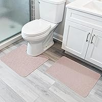 Vista 50 de Tapete de baño ultrafino, tapete de baño de goma para baño, antideslizante, secado rápido, lavable a máquina, pelo bajo, absorbente, ducha exterior