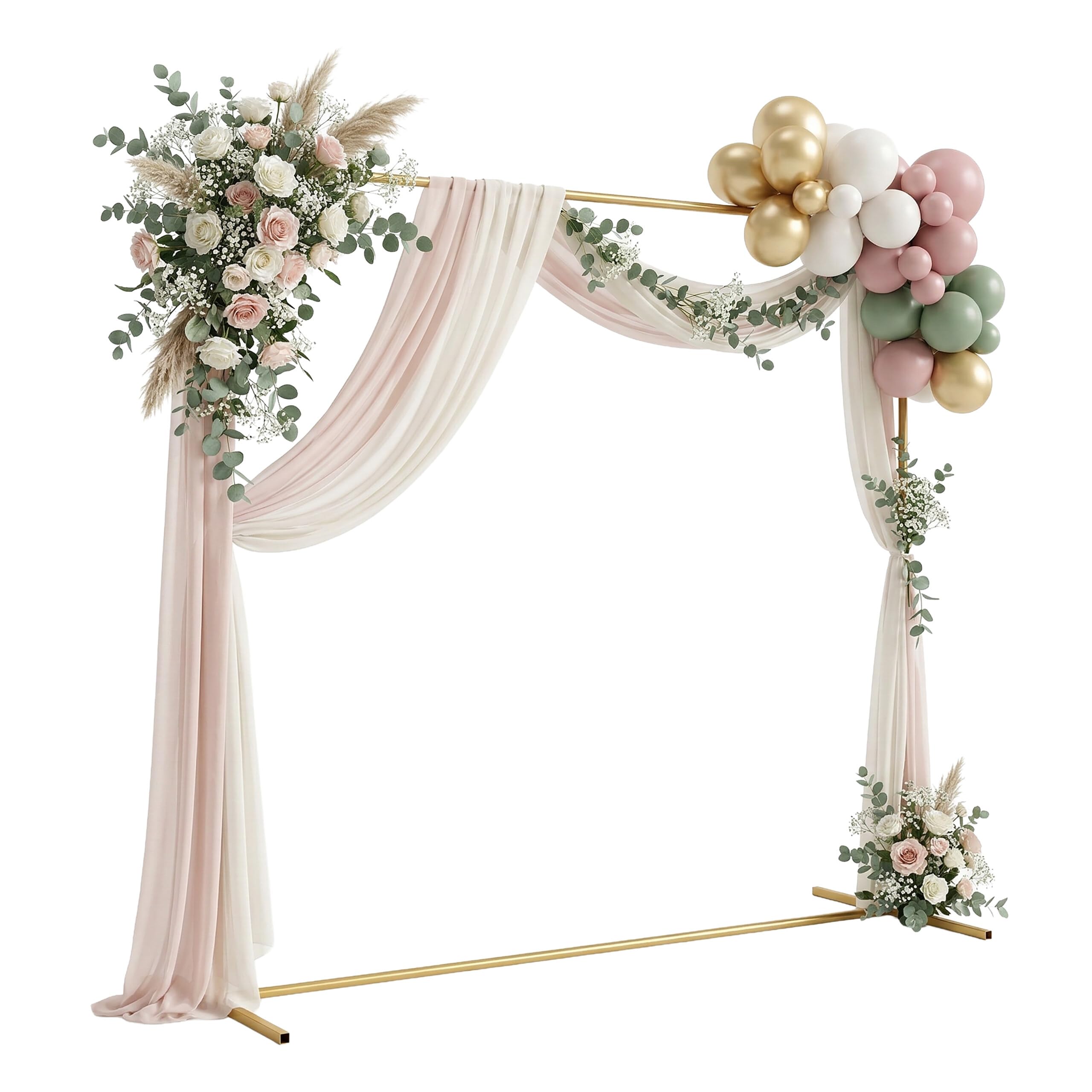 Relaxdays Arco di Palloncini, Metallo, Matrimonio, Compleanno, Fidanzamento, A x L: 160x200 cm