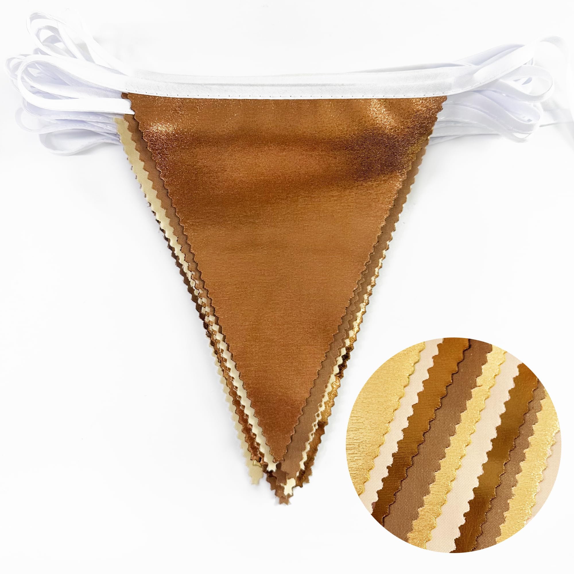 Martini-Party-Dekorationen, metallisch, goldbraun, Wimpelbanner, Stoff, Dreieck-Flagge, Girlande, Luftschlangen für ältere Geburtstage, Boho, Wald-Teddybär, Dschungel, Babyparty, Bar, Dekoration