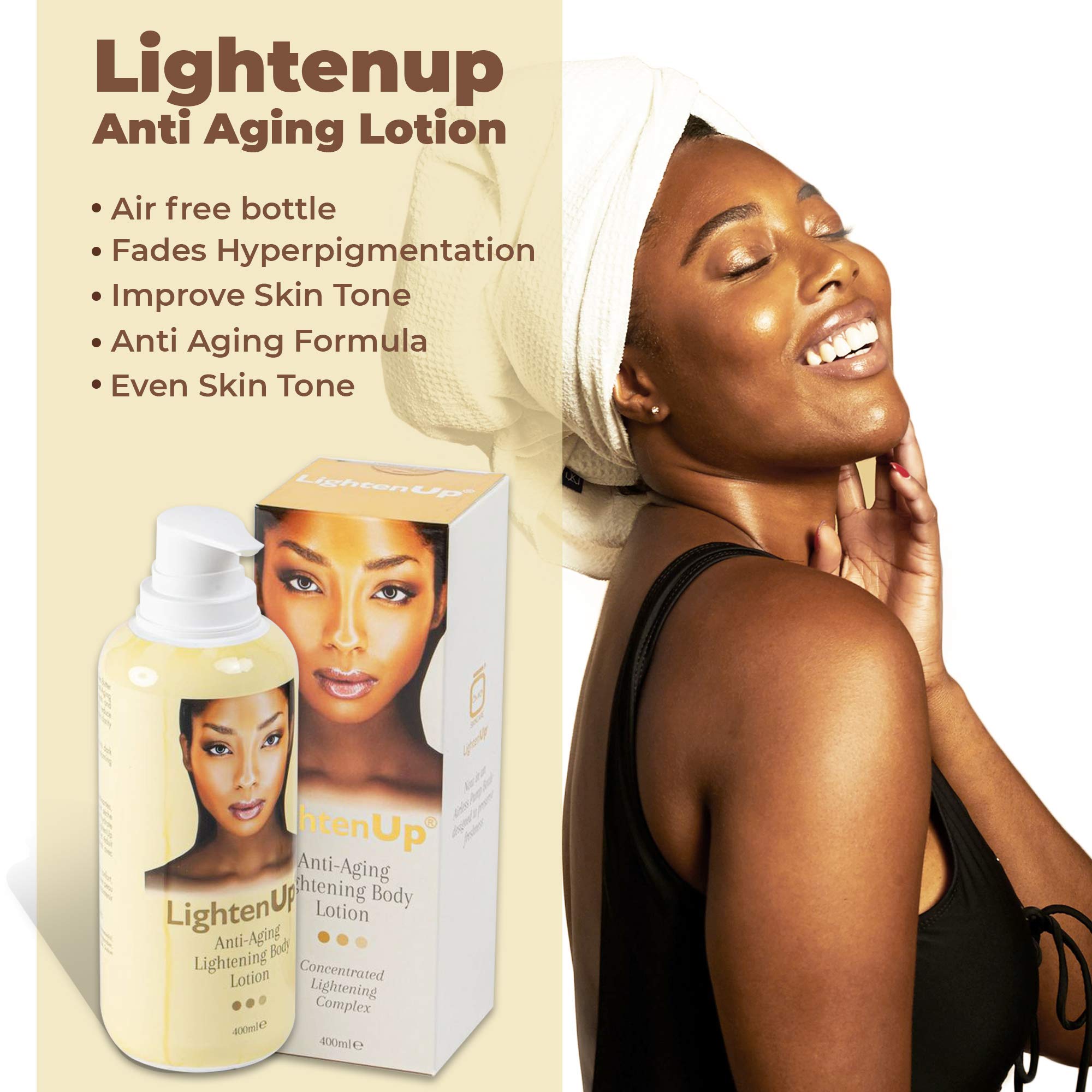 LightenUp, Anti Aging Skin Brightening Body Lotion Hyperpigmentation