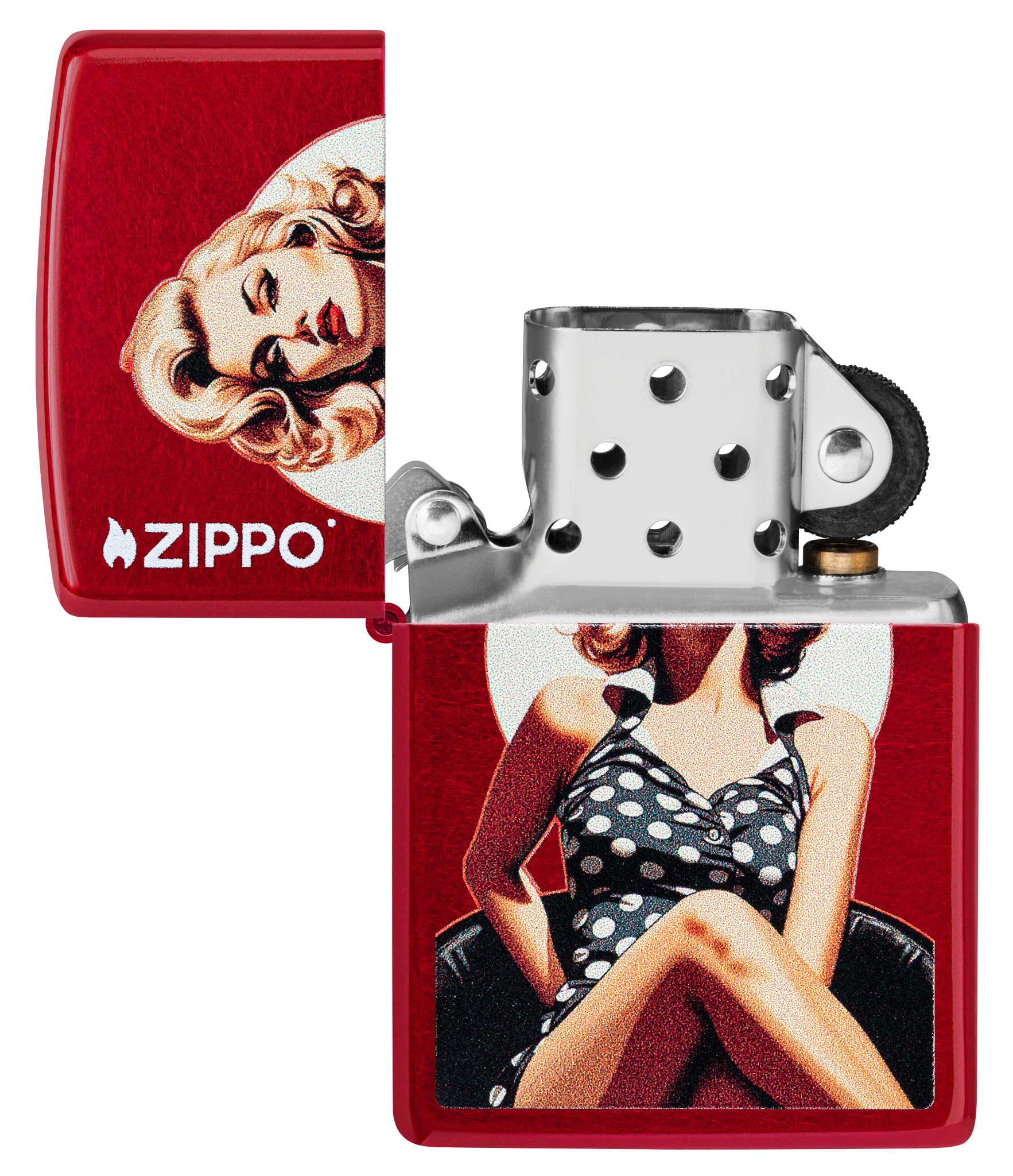 Zippo Briquet Tempête - Vintage Pinup Design 2 - Rechargeable - Coffret Cadeau - Métal - Fabriqué aux USA