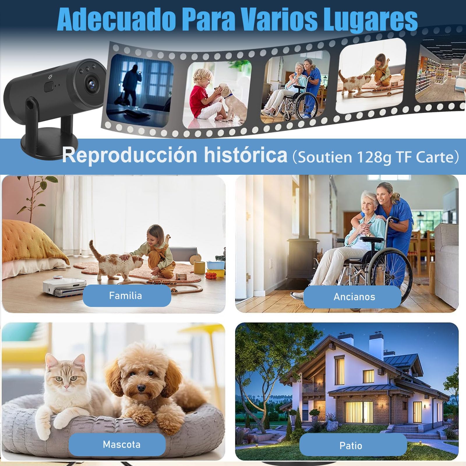 Genérico Mini Camara Oculta 1080P HD WiFi Camaras de Vigilancia sin Cables Camara Seguridad Vigilancia Cámara,con Batería de 12h,para Ver En El Movil Interior CAM con Detección de Movimiento (XS)