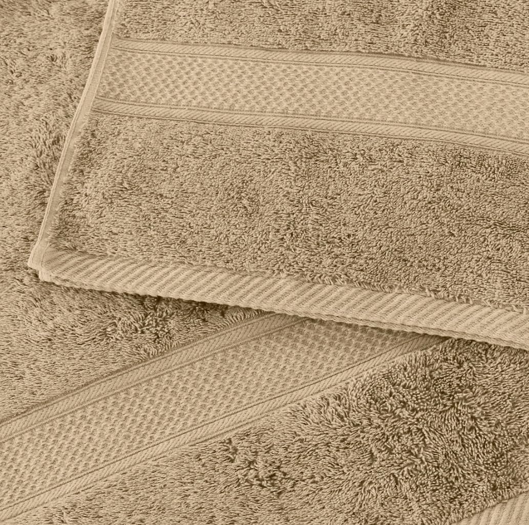 Serviette de Bain 100% Coton Oeko-TEX® Lot de 4 - 2 Douche 70x140 + 2 Toilette 50x90 Grande Taille Doux et Absorbant