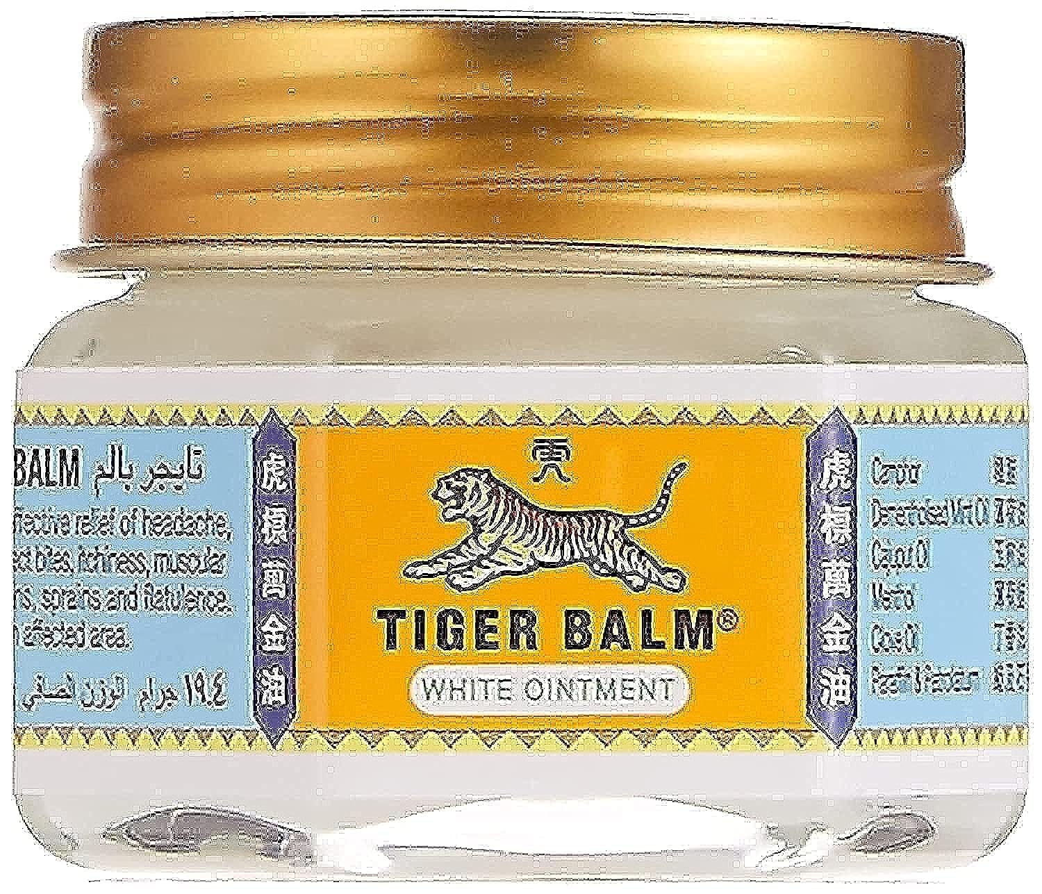 Tiger Balm White Ointment | Headache Remedies, Relieves Stuffy Nose, Flatulence and Itch Due To Insect Bites | Fast Acting Pain-Relief Properties | 19.4gm