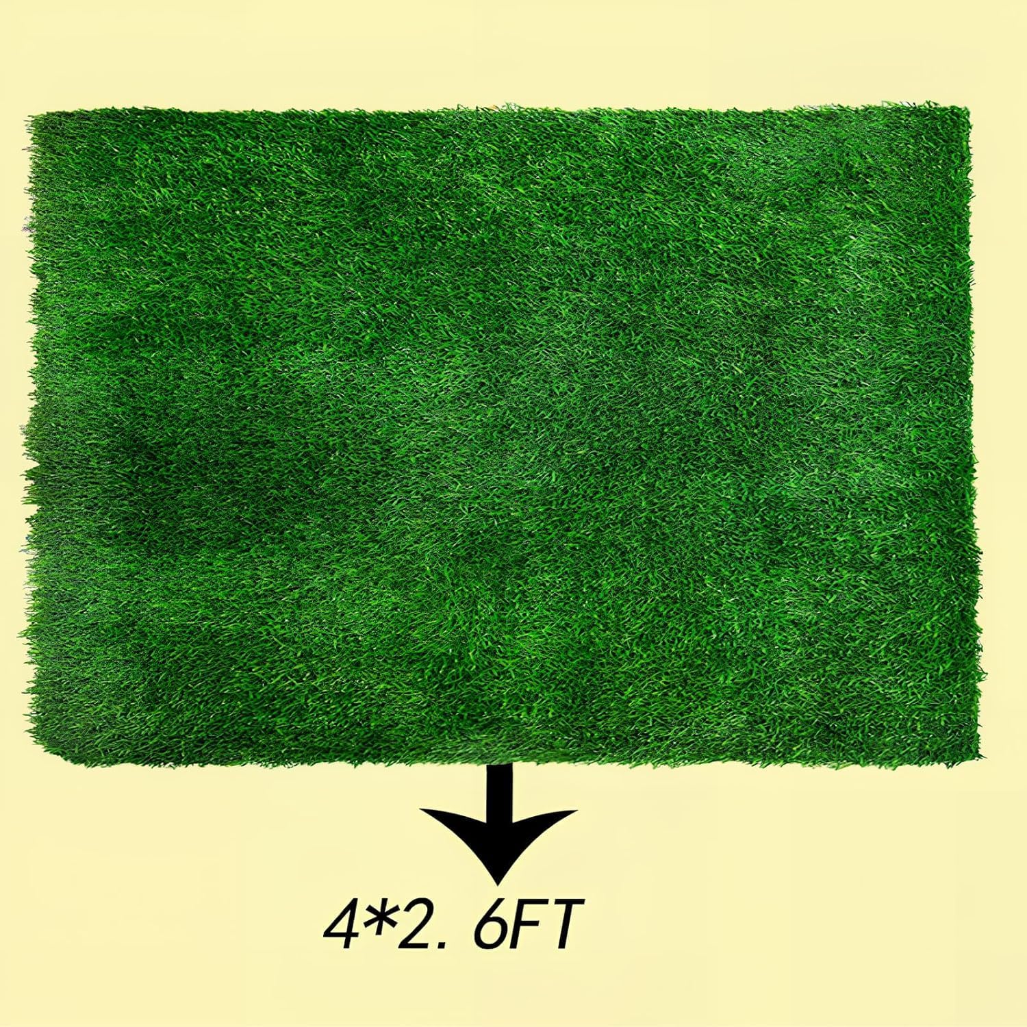 Artificial Grass Mat 4x2.6 Feet, 1.2 Inch Pile Height, Polyethylene and Polypropylene Yarn with Rubber Backing for Indoor Outdoor Use (4×2.6ft)