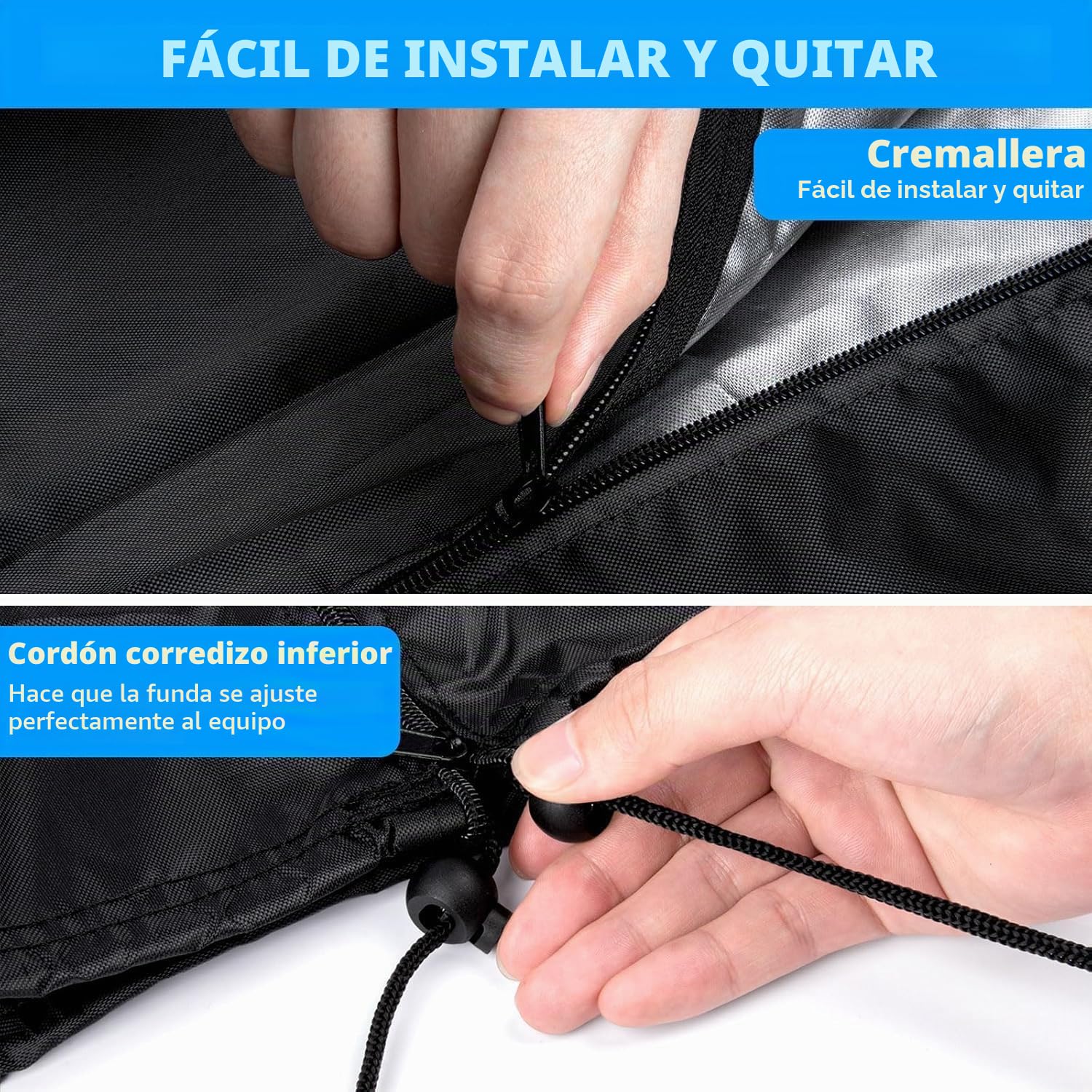 HoldOneLight Funda impermeable para equipo de gimnasio al aire libre con cremallera para sentadillas, rack de levantamiento de pesas, equipo de gimnasio en casa