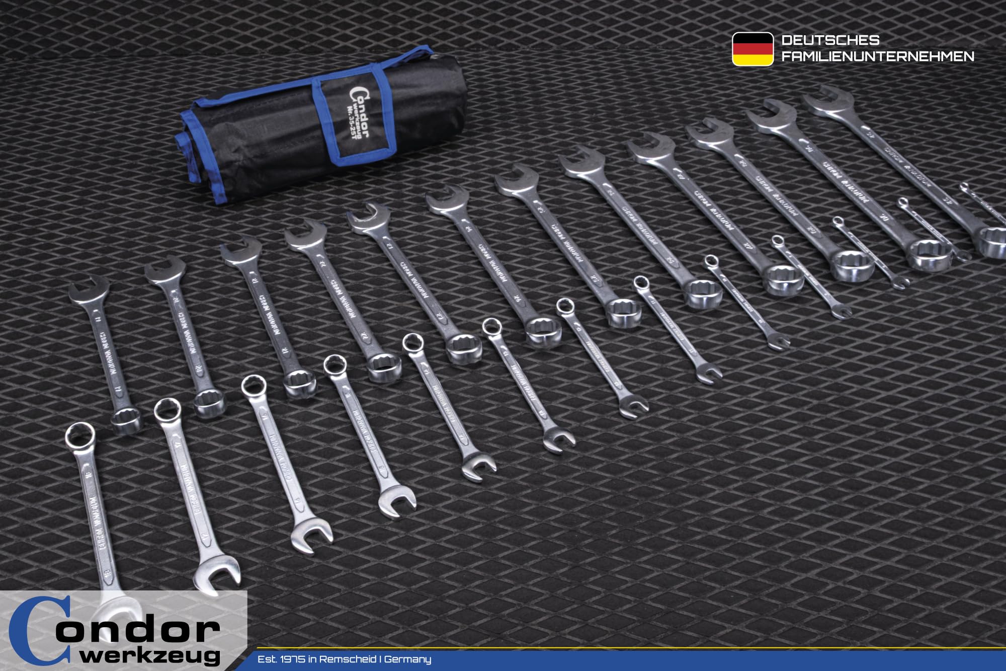 CONDOR Werkzeug 35-25T | Gabel-Ringschlüssel-Satz | 25-tlg. | Chrom-Vanadium-Stahl verchromt | 6-32 mm | Maulschlüssel Satz Ratschenschlüssel Set Profi Werkzeug für Werkstatt und Heimwerker