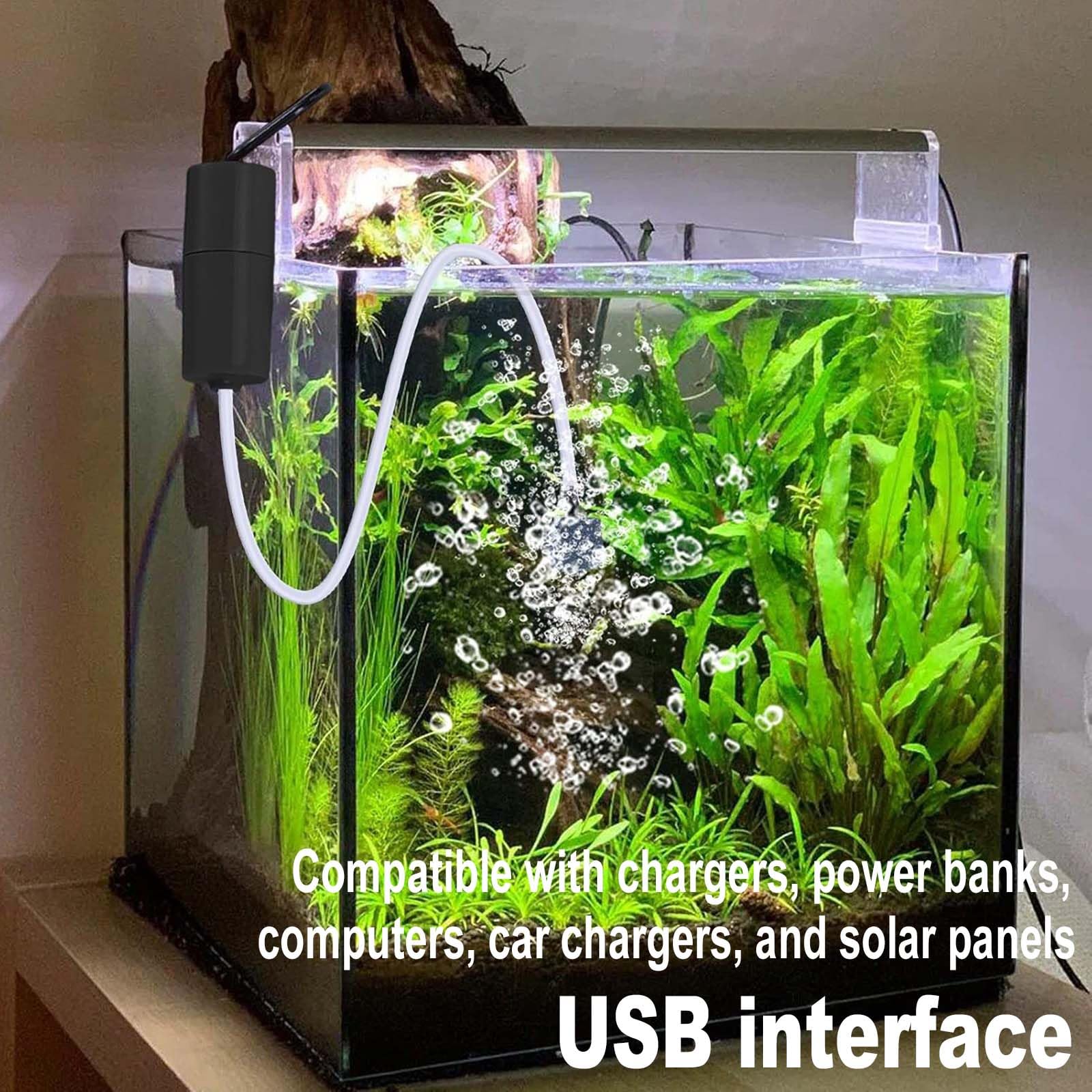 Portable USB Aquarium Air Pump, 1 W High Efficiency Energy Saving Oxygen Pump - Image 4