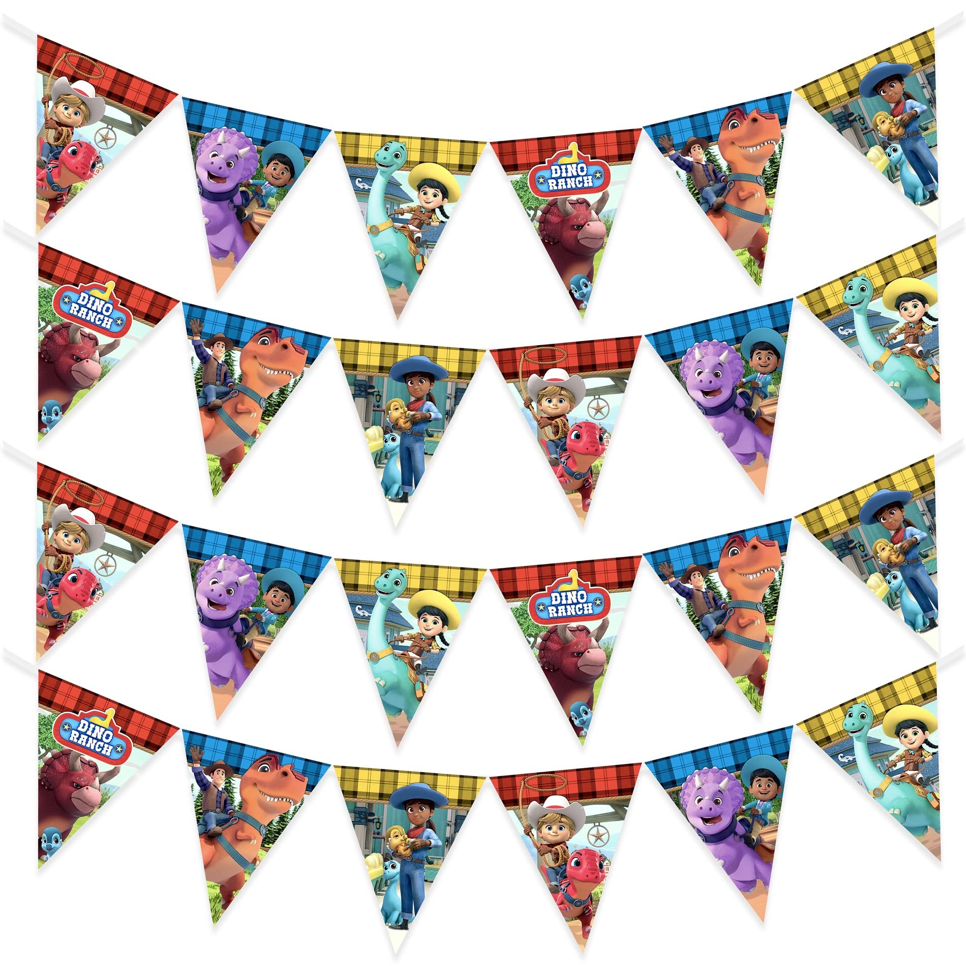 Treasures Gifted Dino Ranch Birthday Party Supplies - Dino Ranch Birthday Banners (Set Of 3) - 1...
