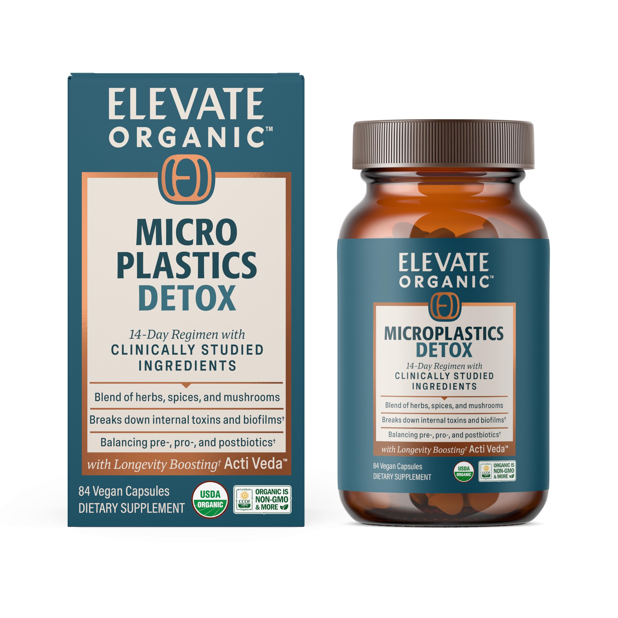 Microplastics Detox Cleanse Supplement, Vegan Capsules, 14 Day Supply