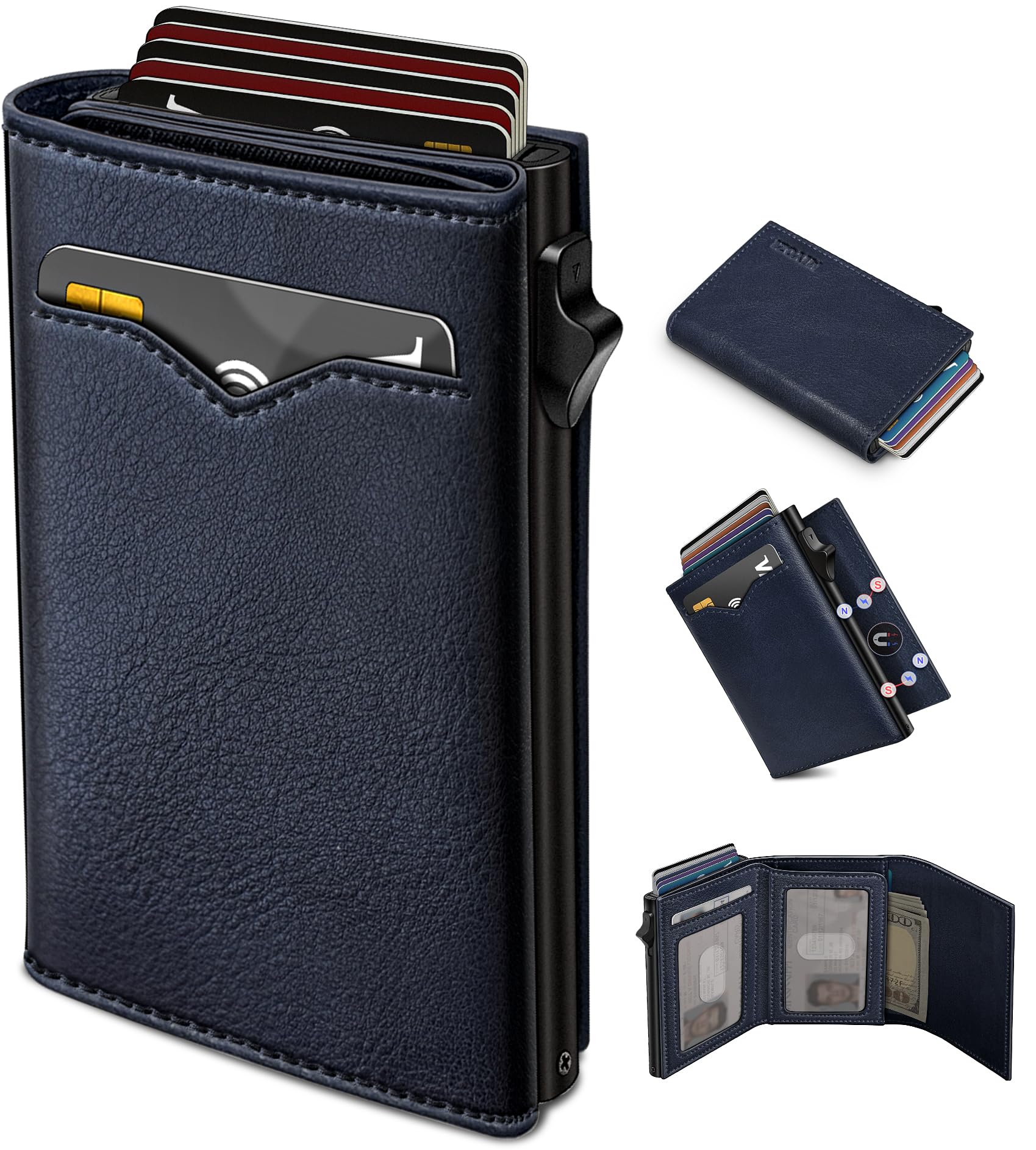 miyozi Retro Blue Smart Wallet