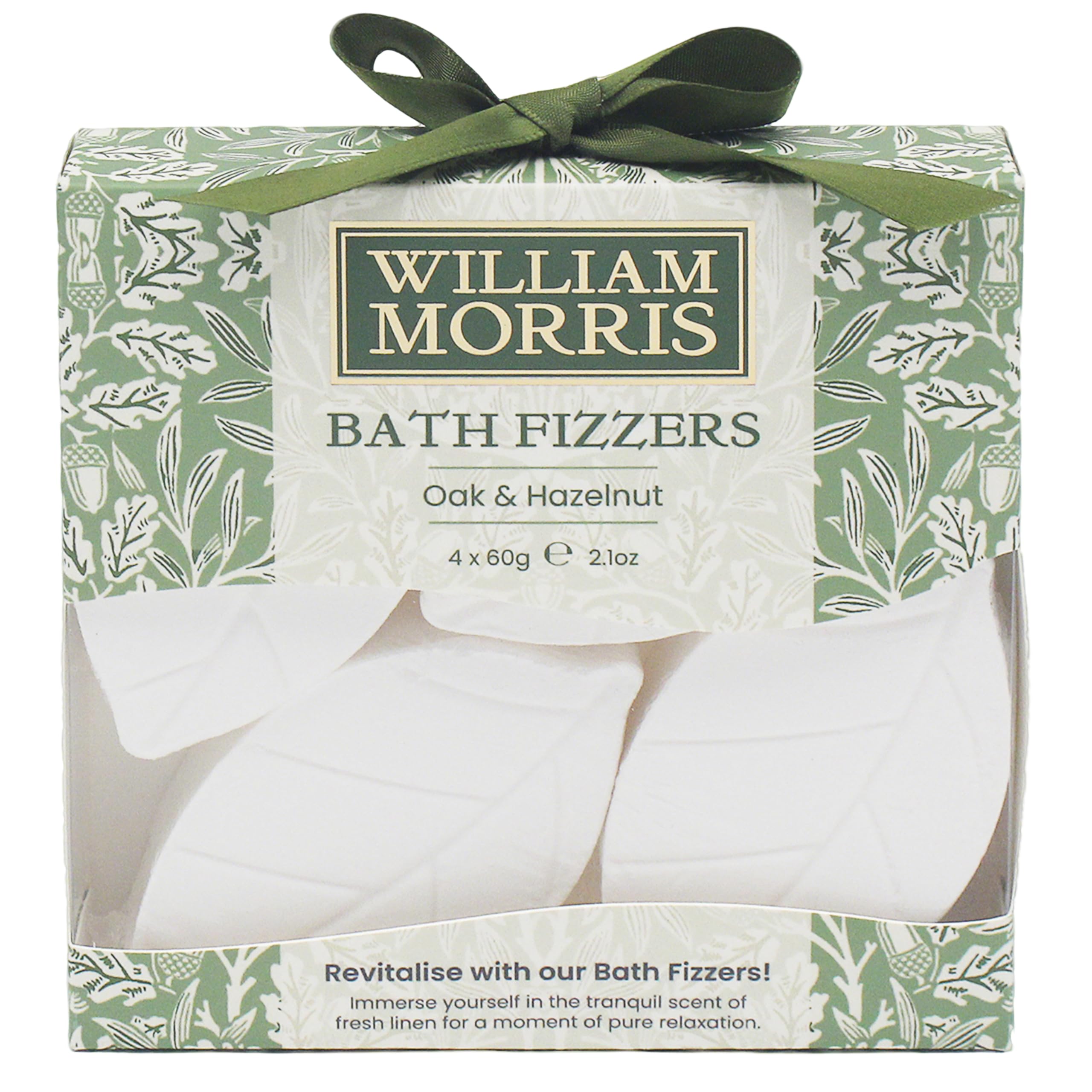 The Leonardo Collection Wm. Morris Acorn Bath Fizzers 4 x 60g