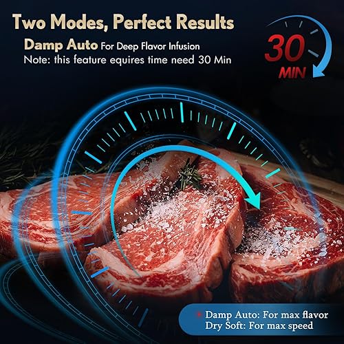 Miniatura 5 de Sellador al vacío para alimentos 95Kpa Potente máquina de sellado al vacío Modos húmedossecos con bolsa de almacenamiento de frescura